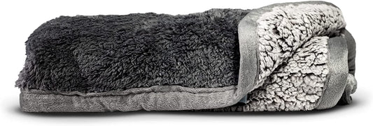 Pawtect Premium Waterproof Cat & Dog Blanket with Wickquick & Sherpup Technology, Puppy & Cat Blanket, Slate 32X40